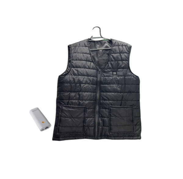 Chaleco Térmico Negro para Hombre (Incluye Power Bank Y Pilas Recargables)